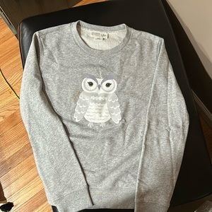 Final sale flash sale-authentic Kate Spade 🦉 sweatshirt gray size medium NWOT